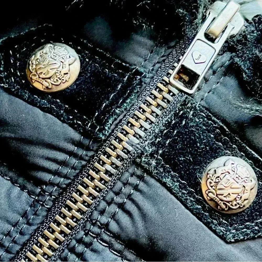 Juicy Couture Everest Quilted Nylon Suede FauxFur Knee High Tall Wedge Boots